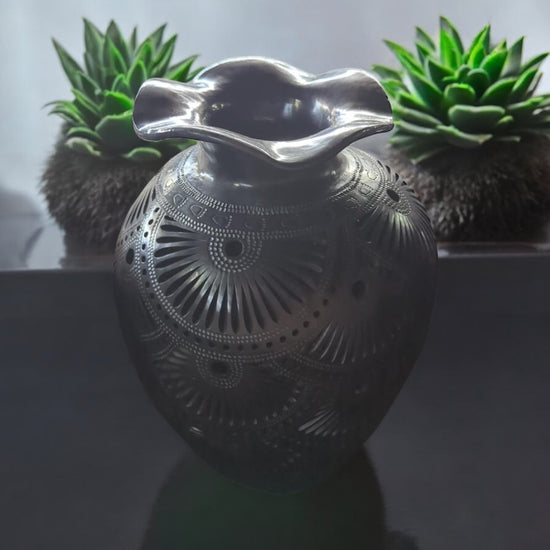 Cántaro calado boca ondulada XL