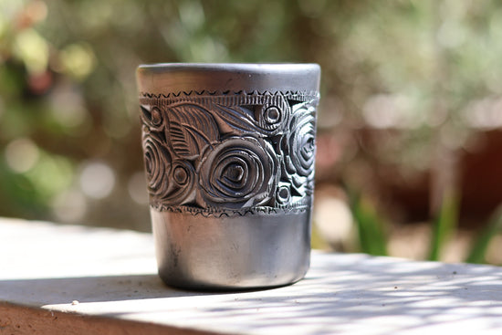 Vaso de barro negro chico